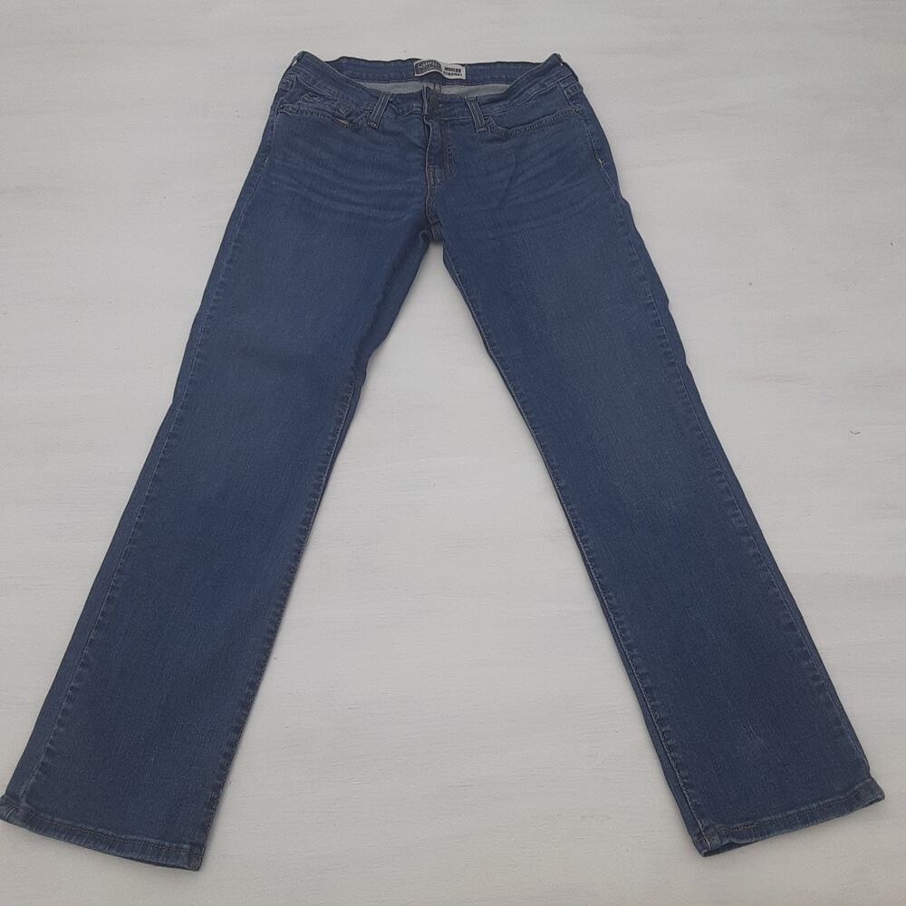 Signature Levi Strauss Jeans Womens 6 S/C Blue Modern Straight Stretch Y2K VTG
